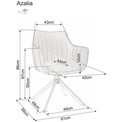 Stolica AZALIA - Umjetna koža  slika 2