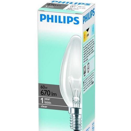 Philips 60W E14 230V B35 CL sijalice slika 1