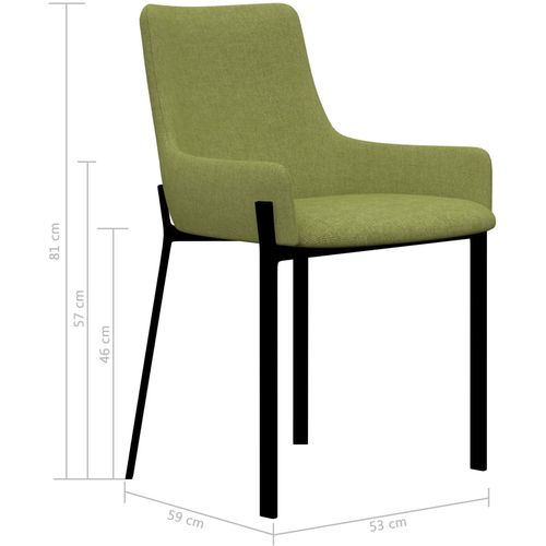 Blagovaonske stolice od tkanine 6 kom zelene slika 14