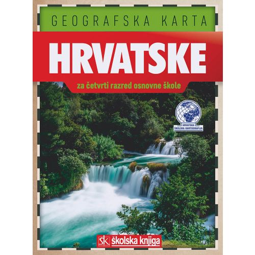 Geografska karta Hrvatske (1:900.000) - 4. razred OŠ slika 1