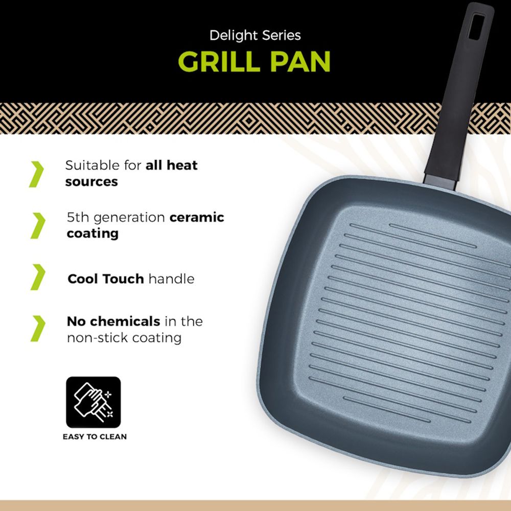 BE Living Grill tava Delight Black 28 cm slika 2