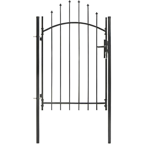 Vrtna vrata za ogradu čelična 1 x 2 m crna slika 21