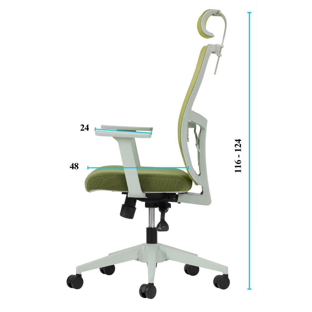 Office chair Lumbar 126 - Green colour slika 11