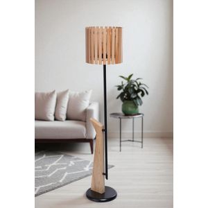 Opviq Podna lampa 678, hrast, crna