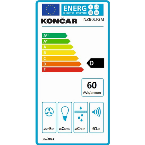 Končar kuhinjska napa NZ90LIGM slika 2