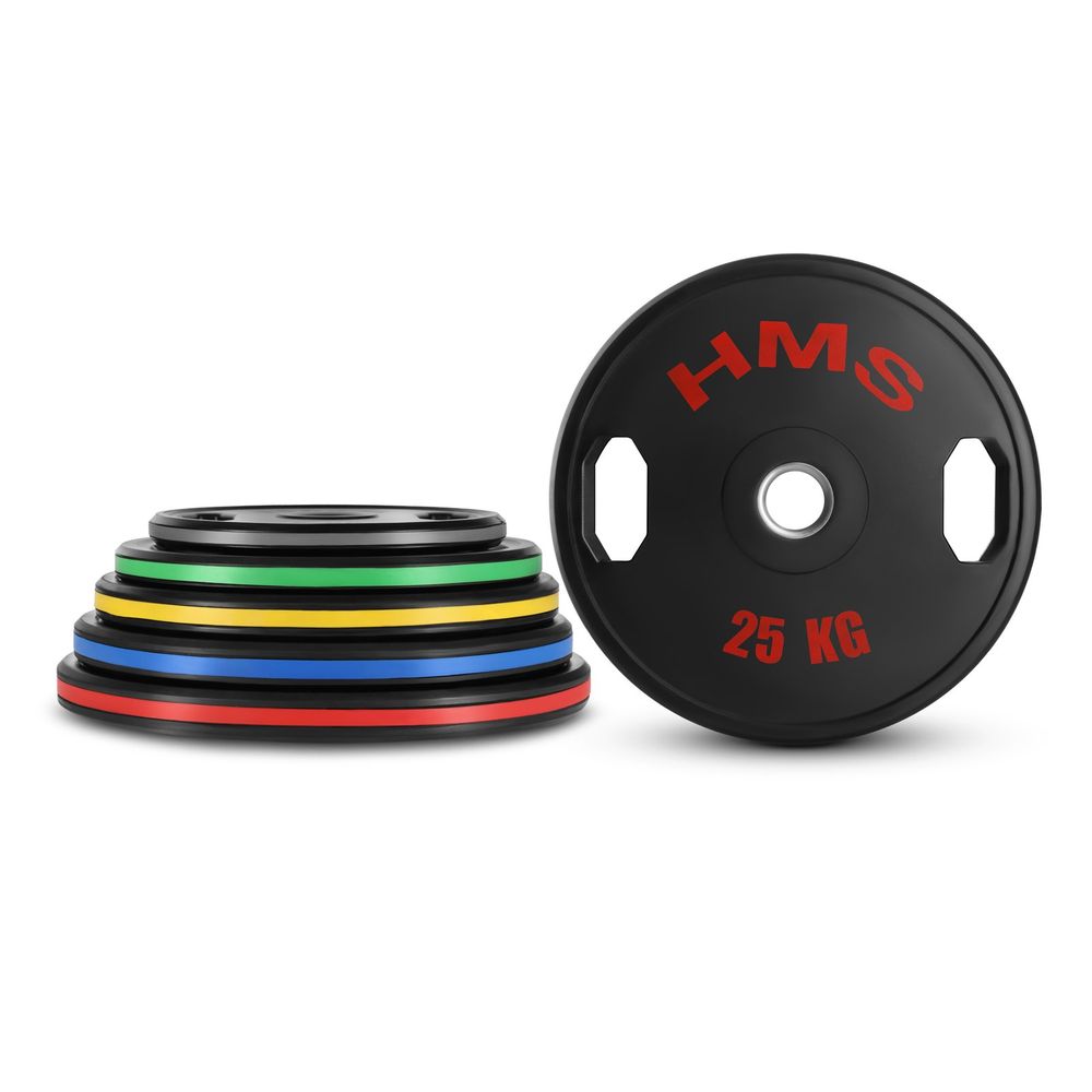 Tog25 gumirani olimpijski ploč 2 x 25 kg hms slika 8