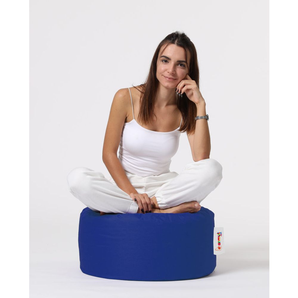 Plavi Okrugli Pouf - Vrtne Pufne slika 6