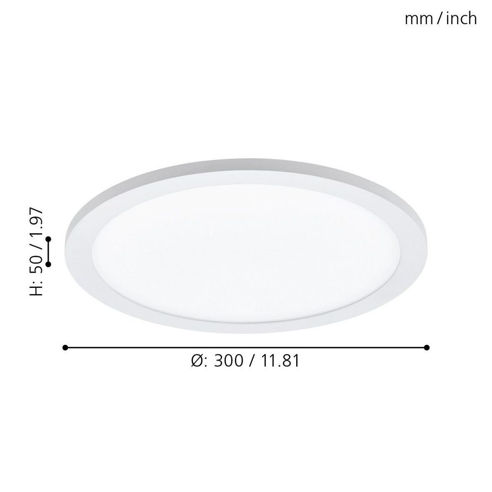 Eglo Sarsina-a LED panel, 14W, promjer 300mm, dimabilan s daljinskim upravljačem, aluminij/bijela slika 5