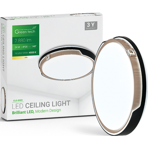 Green Tech LED plafonjera 24W, 4000K, promjer 39cm slika 2