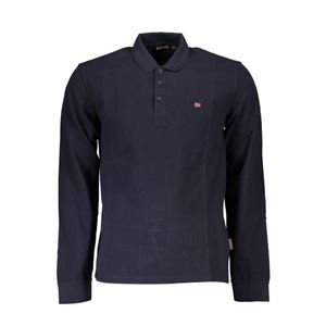 NAPAPIJRI MEN'S LONG SLEEVED POLO SHIRT BLUE