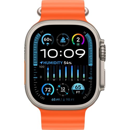 Apple Watch Ultra2 Cellular, 49mm Titanium Case with Orange Ocean Band slika 2