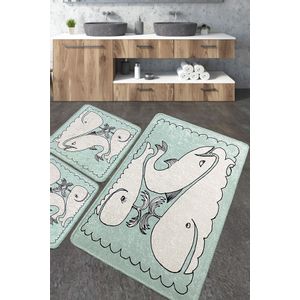 Helsinki Multicolor Bathmat Set (3 Pieces)