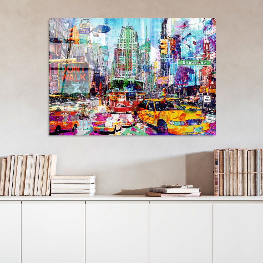 UV-734 Dekorativna Slika od Kaljenog Stakla, Višebojna, 70 x 100 cm slika 2