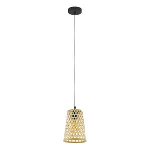 Eglo visilica 'Claverdon' - crna drvena lampa sa E27 utičnicom, promjer 180 mm