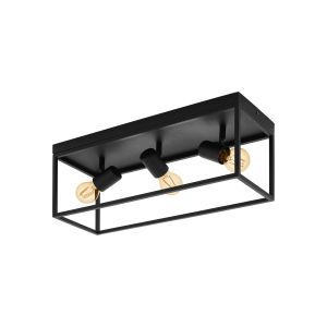 Eglo Silentina Stropna Lampa - 3 E27, Crna