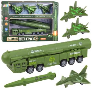 Vojni set borbenih aviona s motoriziranim bacačem raketa