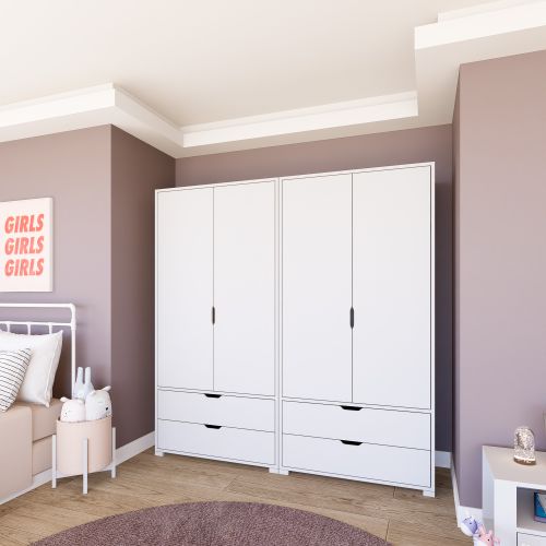 Duru 1600-022 Matte White Wardrobe slika 3