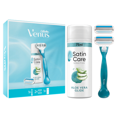 Venus Smooth sistemski brijač + 2 dopune + Satin Care pena za brijanje 75ml gifting paket slika 1