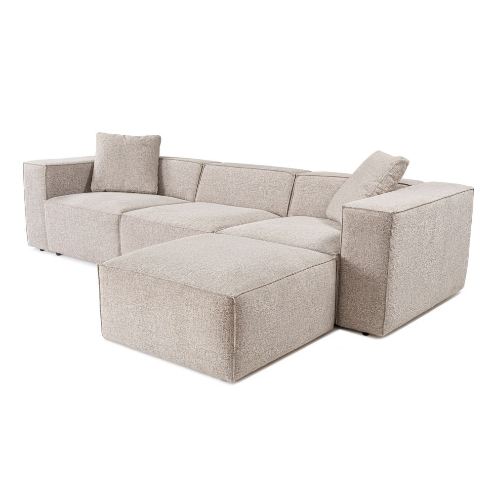 Lora (L1-O1-1R-POUFFE) - Ugao Sofa Mocha Mocha slika 4