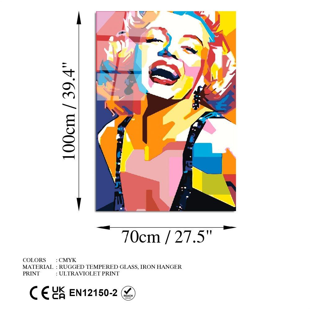 UV-802 Dekorativna Slika na Kaljenom Staklu, 70 x 100 cm, Višebojna slika 7