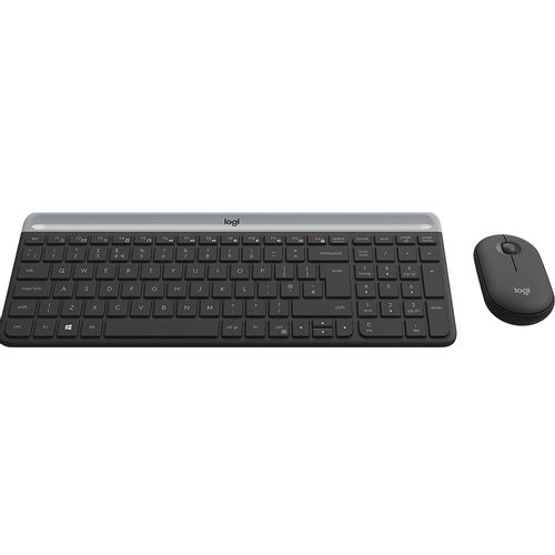 Tipkovnica + miš Logitech MK470 Slim Wireless, crna slika 1