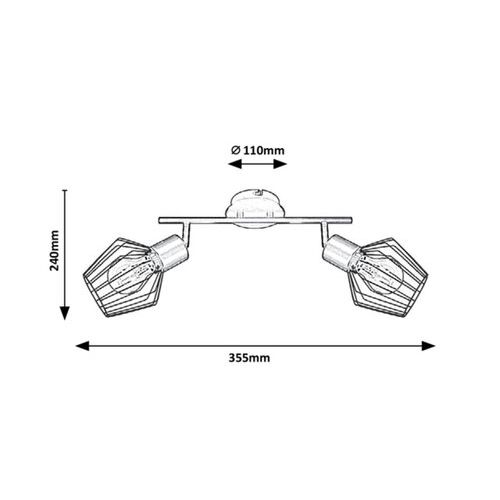 Rabalux Belano,spot, E27 2x40W slika 2