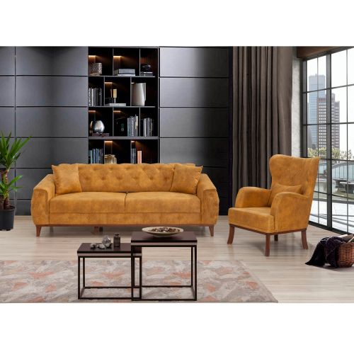 Atelier Del Sofa Marta-TKM06 Žuti set kauča na razvlačenje slika 2