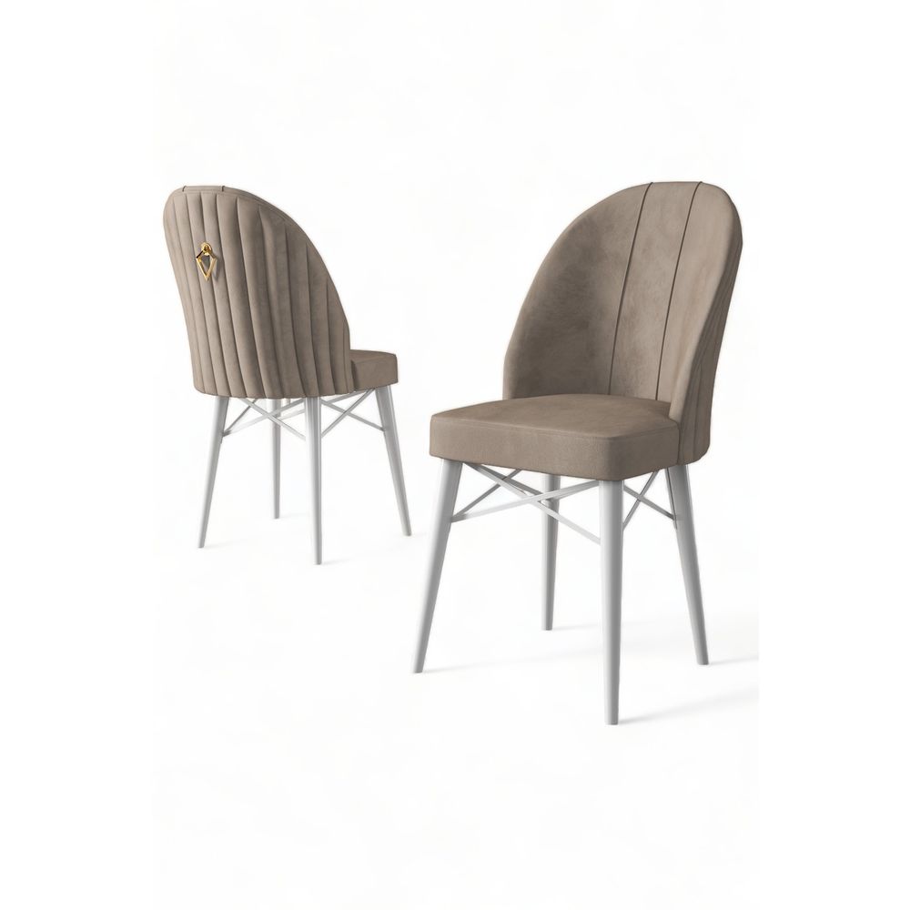Ritim - Cappuccino, Bijeli Cappuccino Set Stolica (6 Komada) slika 3