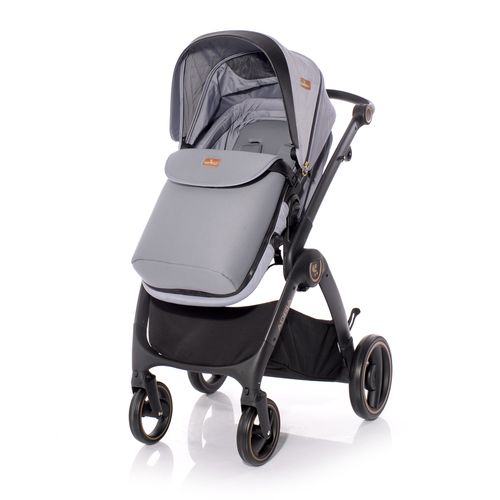 LORELLI ADRIA Kolica Grey 2u1 SET: Košara + Putna Torba + Zimska Navlaka (do 15 kg) slika 5