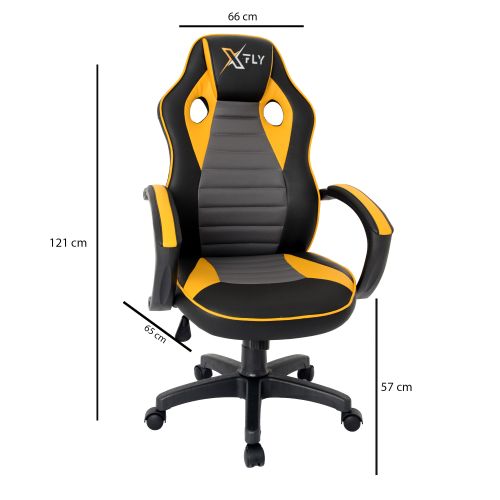 XFly - Yellow Black Gaming Stolica slika 2