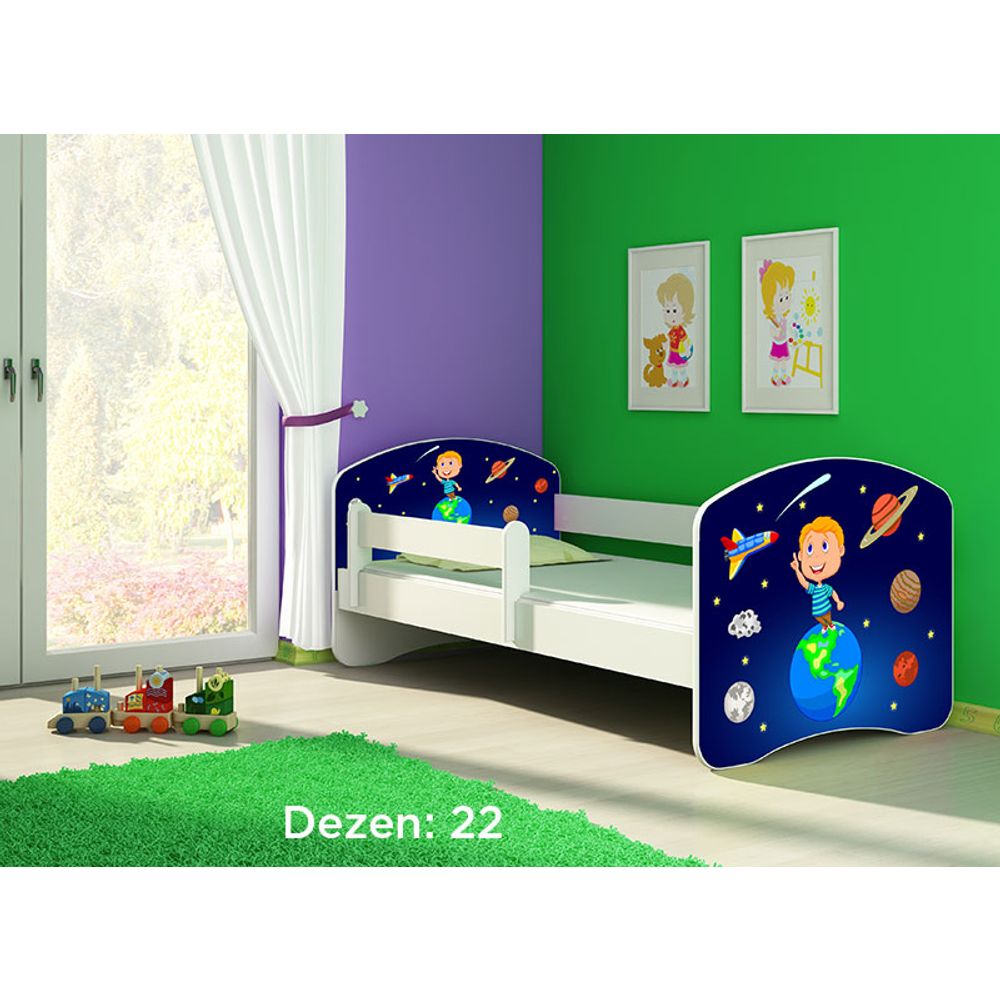 ACMA Dječiji krevet Acma II White - 180x80cm - Dezen 22 slika 2