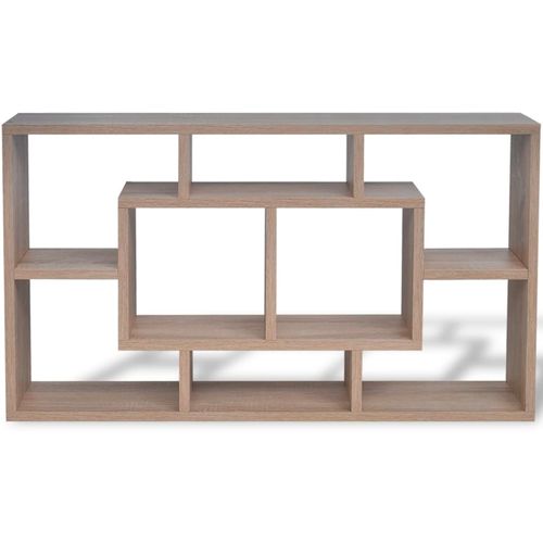 242549 Floating Wall Display Shelf 8 Compartments Oak Colour slika 32