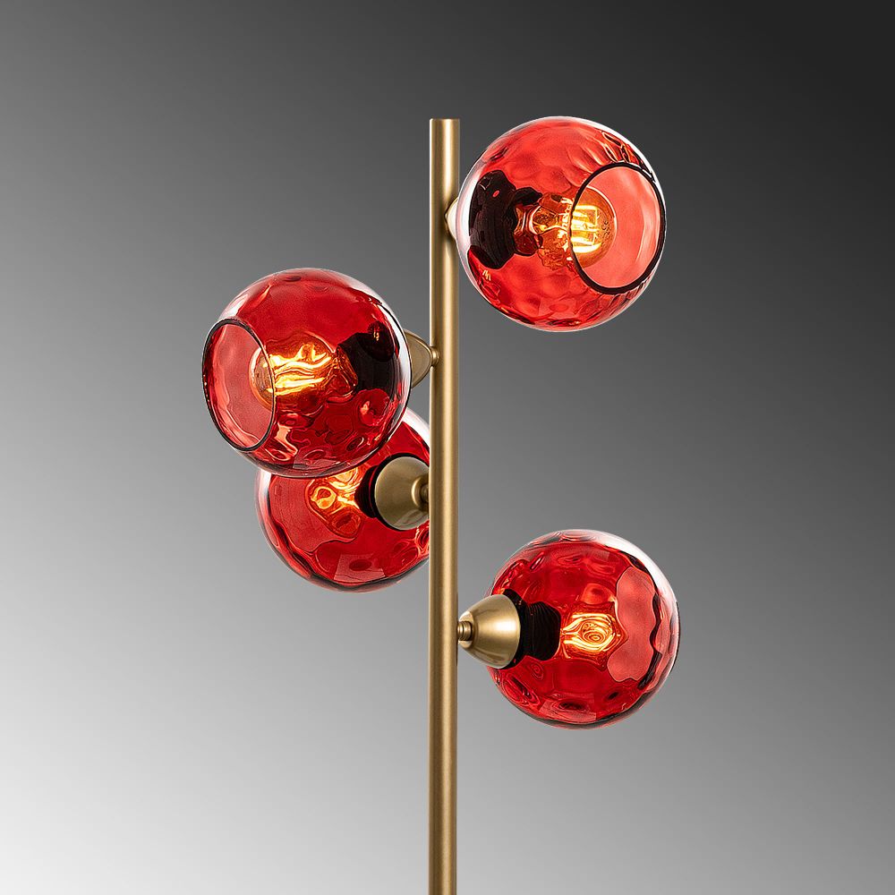Podna Lampa Benek 15-14541 - Crvena Zlatna slika 7