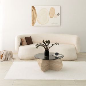 Bubble - Fume Travertine Fume Coffee Table