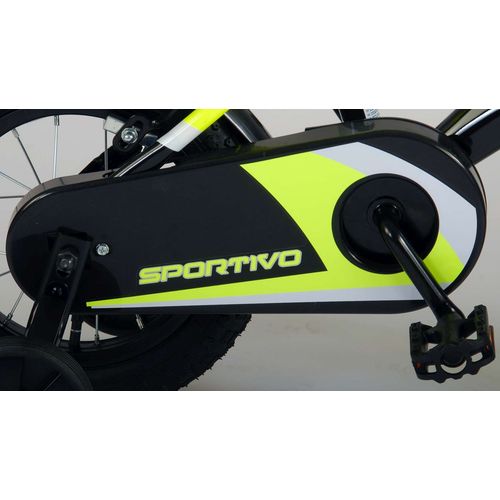 Volare Sportivo dječji bicikl 12" s dvije ručne kočnice crno-žuti slika 6