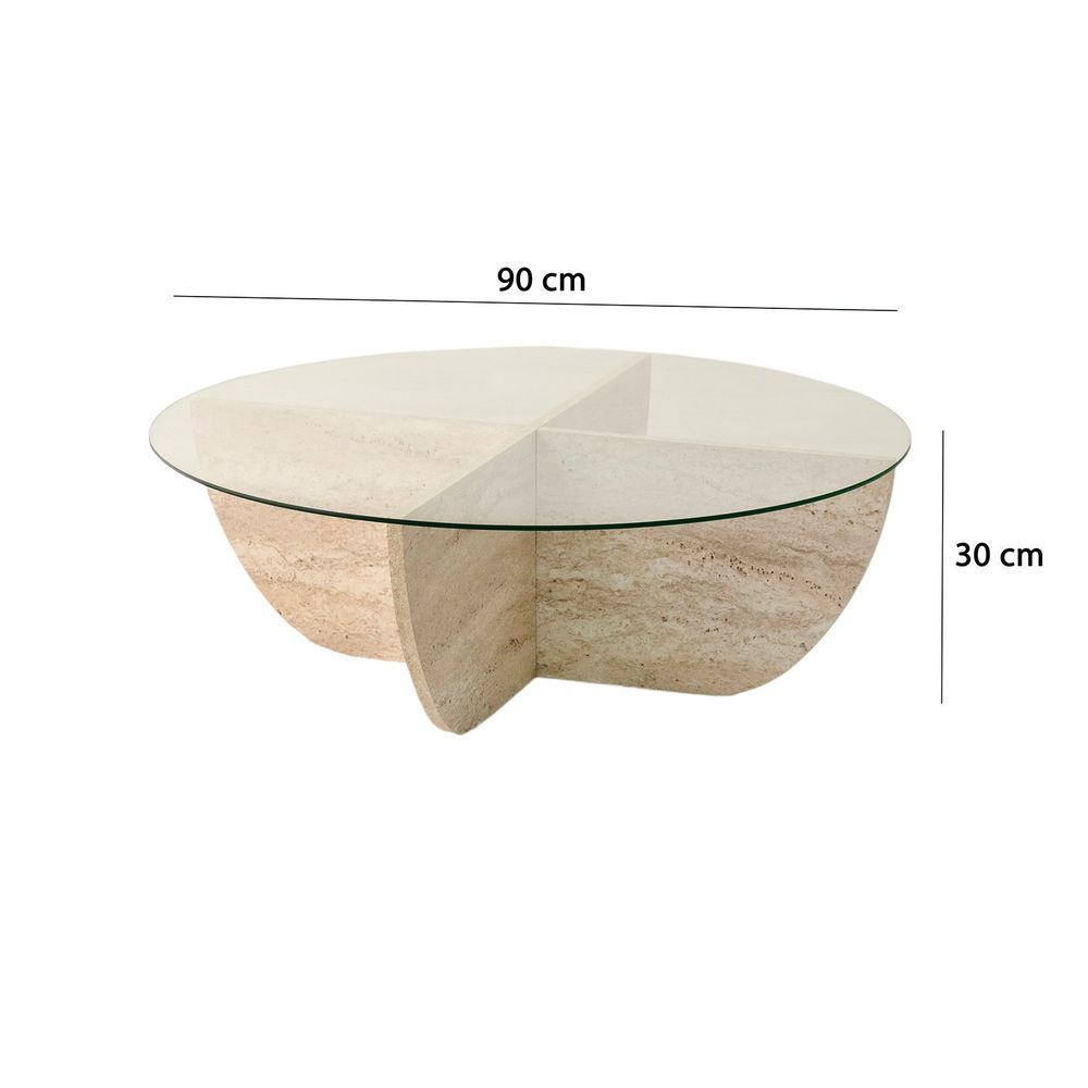 Lily Travertine Kafa Sto slika 9