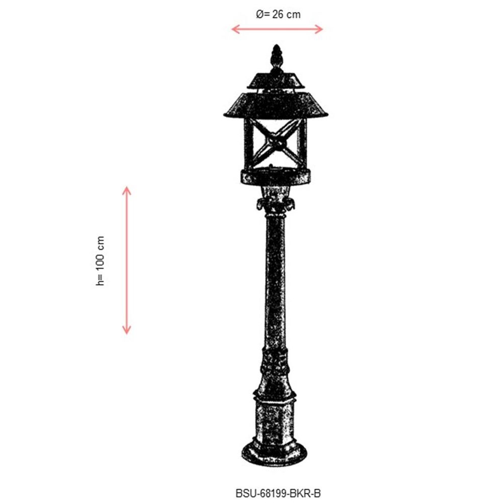 BSU-68199-BKR-B Smeđa Spoljašnja Podna Lampa slika 3