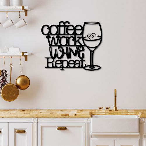 Wallity Metalna zidna dekoracija Coffee Repeat slika 4