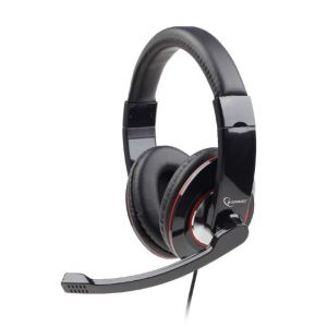 Gembird USB stereo headset, glossy black