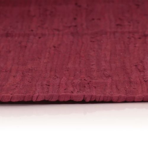 Ručno tkani tepih Chindi od pamuka 120 x 170 cm bordo slika 22