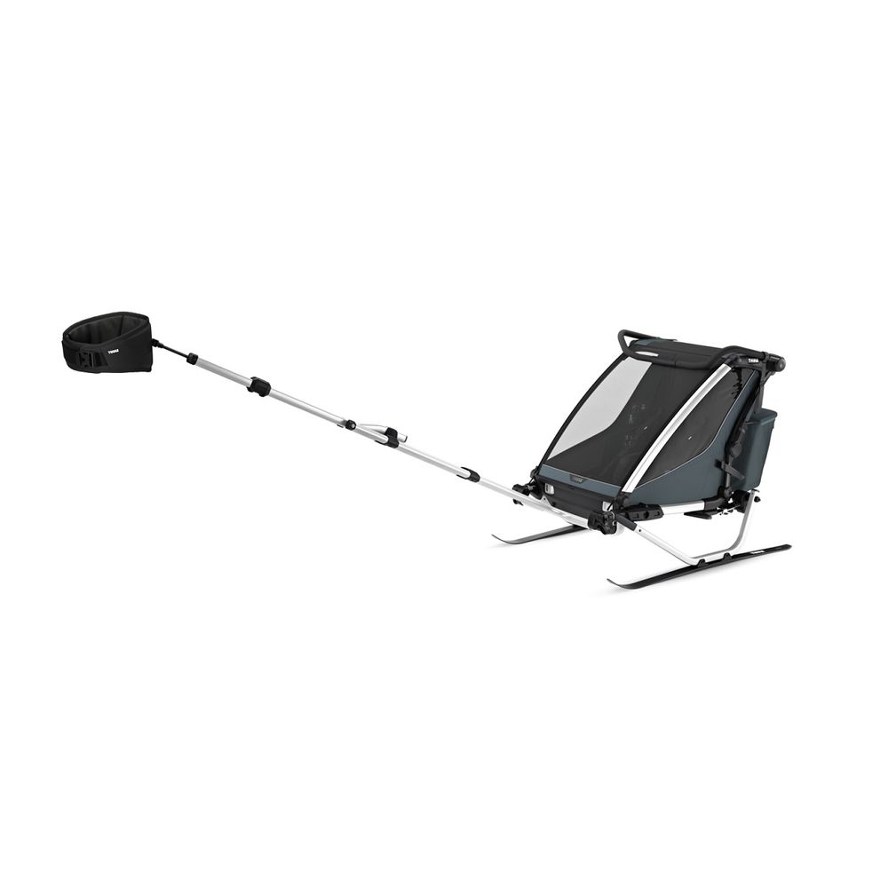 Thule Chariot Cross 2 double multifunkcionalna sportska prikolica za bicikl - 2 djece, siva slika 3