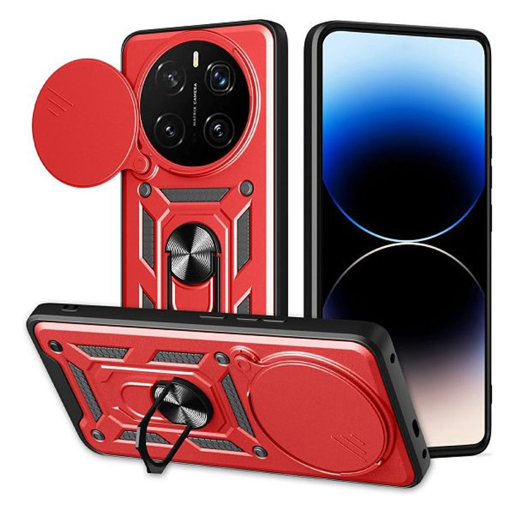 MM TPU HONOR MAGIC 8 PRO ANTI-SHOCK WITH RING crvena slika 1