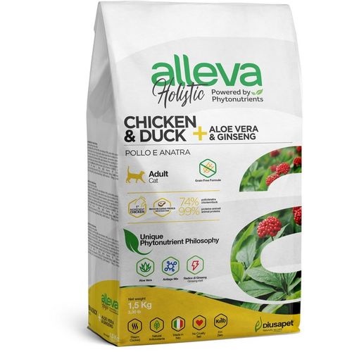 Alleva Holistic Adult Cat Chicken &amp; Duck + Aloe Vera &amp; Ginseng 1.5 kg slika 1