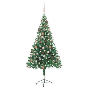 Umjetno božićno drvce LED s kuglicama 150 cm 380 grana