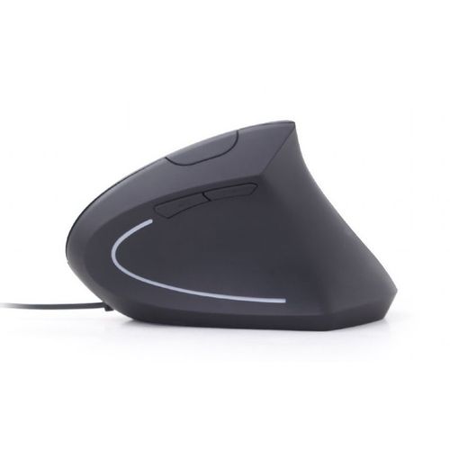 Gembird MUS-ERGO-01 Ergonomic Optical Mouse 1200-3200 DPI, 6 Buttons, USB, Black, Cable 1.35m slika 3