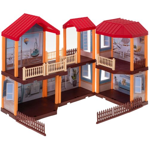 Kućica za lutke Villa s crvenim krovom slika 3