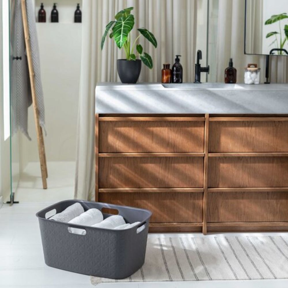 Softex Korpa za veš 45L čisti siva slika 1