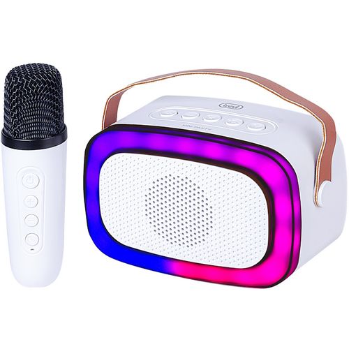 TREVI karaoke 10W, mini dimenzije, disco rasvjeta, mikrofon, bijele XR 8A01 slika 2
