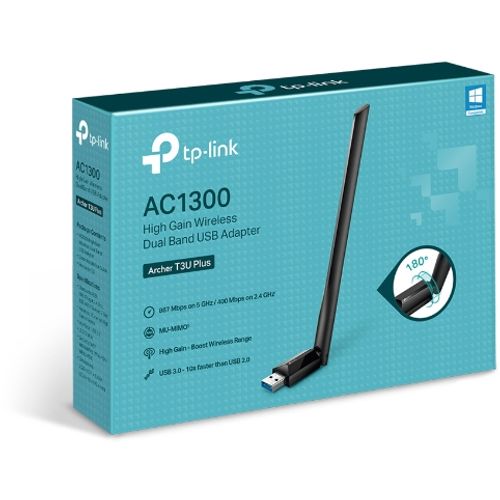 Bežični adapter TP-LINK ARCHER T3U PLUS Wi-Fi AC1300 867Mbps 433Mbps eksterna antena slika 1