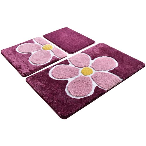 Colourful Cotton Set akrilnih kupaonskih prostirača (3 komada) Flower slika 2